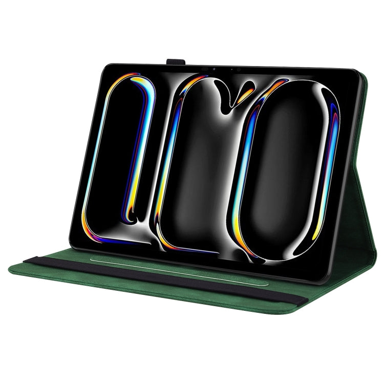 For iPad Pro 11 2024 Butterfly Flower Embossed Leather Tablet Case(Green) - iPad Pro 11 2024 Cases by PMC TechLife | Online Shopping South Africa | PMC TechLife | Buy Now Pay Later Mobicred