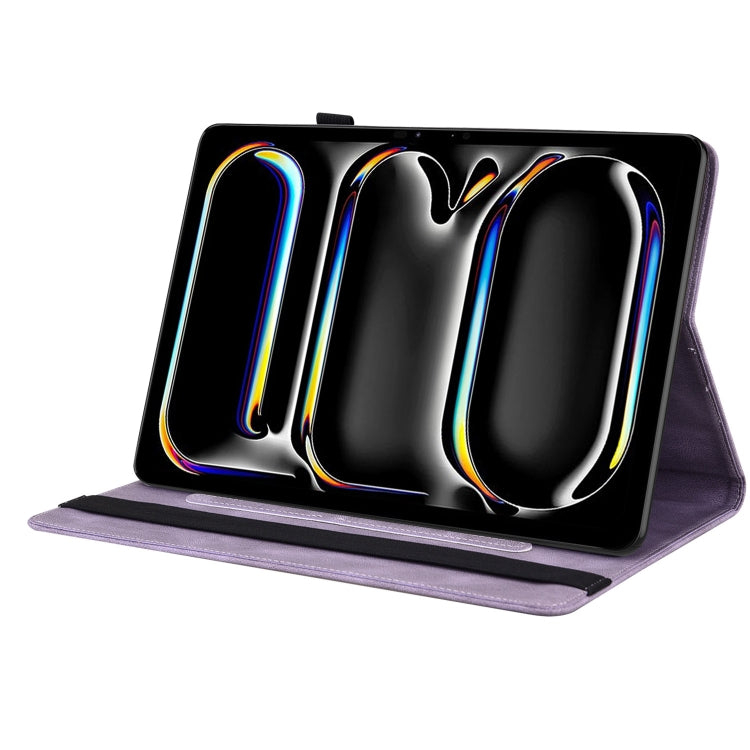 For iPad Pro 11 2024 Butterfly Flower Embossed Leather Tablet Case(Purple) - iPad Pro 11 2024 Cases by PMC TechLife | Online Shopping South Africa | PMC TechLife | Buy Now Pay Later Mobicred