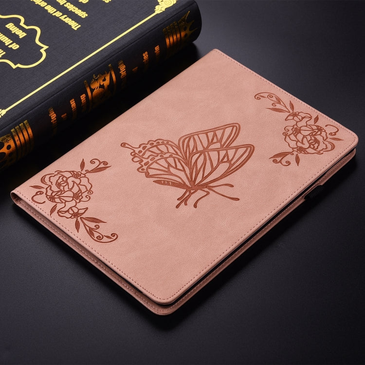 For iPad Pro 11 2024 Butterfly Flower Embossed Leather Tablet Case(Rose Gold) - iPad Pro 11 2024 Cases by PMC TechLife | Online Shopping South Africa | PMC TechLife | Buy Now Pay Later Mobicred