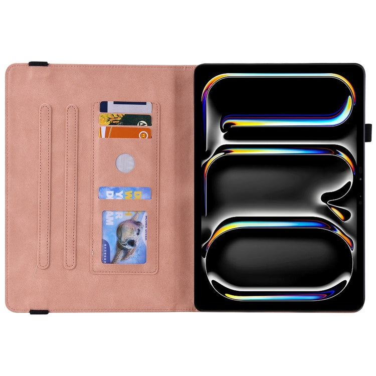 For iPad Pro 11 2024 Butterfly Flower Embossed Leather Tablet Case(Rose Gold) - iPad Pro 11 2024 Cases by PMC TechLife | Online Shopping South Africa | PMC TechLife | Buy Now Pay Later Mobicred
