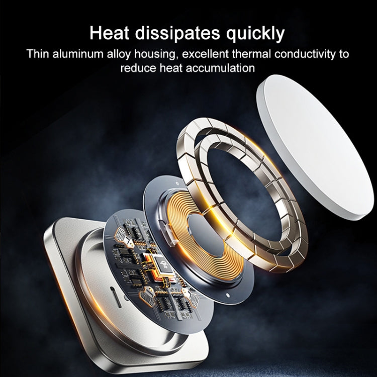 Momax Cm32 Q2 Mag Mount Metal Magnetic Wireless Fast Charging Car Holder - Car Holders by PMC TechLife | Online Shopping South Africa | PMC TechLife | Buy Now Pay Later Mobicred