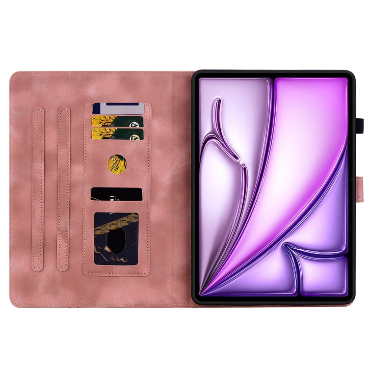 For iPad Air 13 2024 Lily Embossed Leather Smart Tablet Case(Pink) - iPad Air 13 2024 Cases by PMC TechLife | Online Shopping South Africa | PMC TechLife | Buy Now Pay Later Mobicred