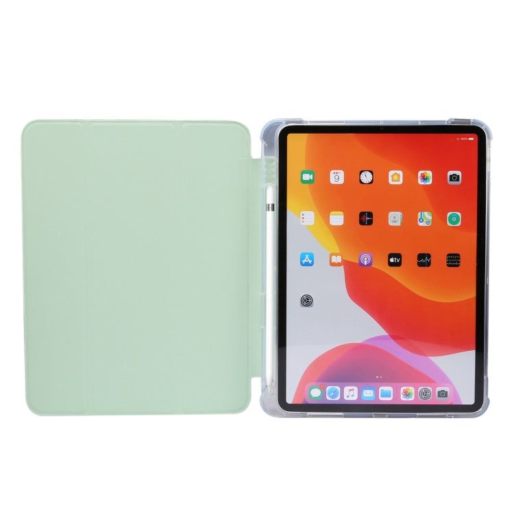 For iPad Air 11 2025 / 2024 3-folding Electric Pressed Skin Texture Leather Tablet Case(Green) - free shipping - PMC TechLife - Order now!