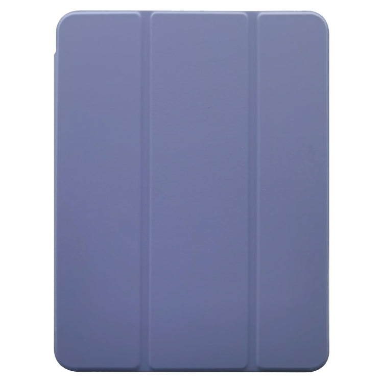 For iPad Pro 11 2024 3-folding Electric Pressed Skin Texture Leather Tablet Case(Lavender) - free shipping - PMC TechLife - Order now!