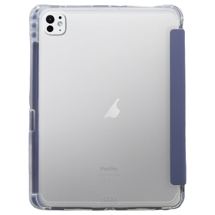 For iPad Pro 11 2024 3-folding Electric Pressed Skin Texture Leather Tablet Case(Lavender) - free shipping - PMC TechLife - Order now!
