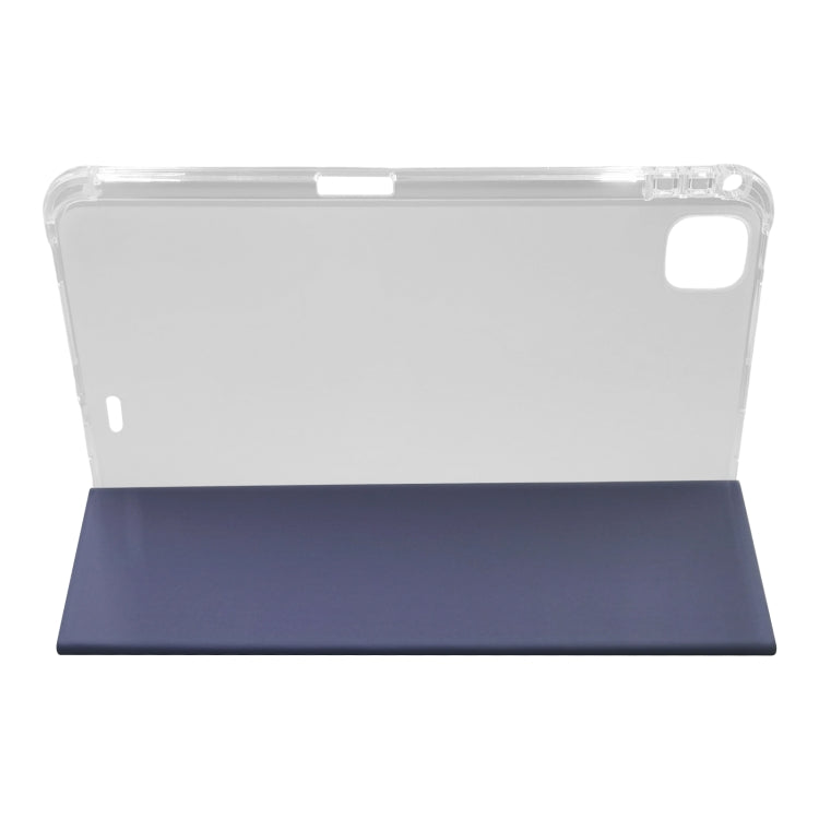 For iPad Pro 11 2024 3-folding Electric Pressed Skin Texture Leather Tablet Case(Lavender) - free shipping - PMC TechLife - Order now!