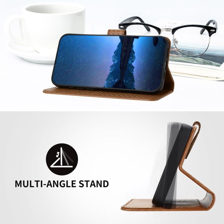 For iPhone 17 Pro YX0070 Carbon Fiber Buckle Leather Phone Case with Lanyard(Coffee) - free shipping - PMc TechLife - Order now!
