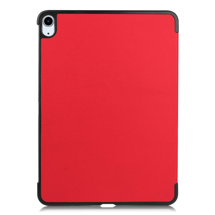 For iPad Air 11 2025 / 2024 Custer Pure Color 3-Fold Holder Smart Leather Tablet Case(Red) - iPad Air 11 2025 / 2024 Cases by PMC TechLife | Online Shopping South Africa | PMC TechLife | Buy Now Pay Later Mobicred