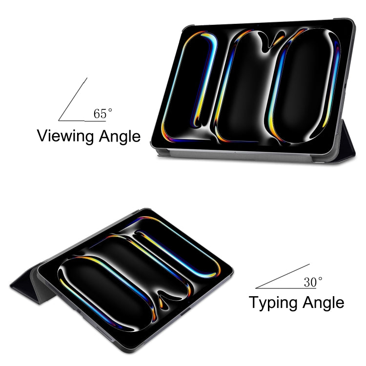 For iPad Pro 13 2024 Custer Painted 3-Fold Holder Smart Leather Tablet Case(Big Eyes ME) - iPad Pro 13 2024 Cases by PMC TechLife | Online Shopping South Africa | PMC TechLife | Buy Now Pay Later Mobicred