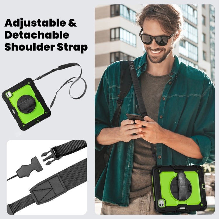 For iPad Pro 11 2024 Silicone Hybrid PC Tablet Protective Case(Yellow Green+Black) - free shipping - PMC TechLife - Order now!