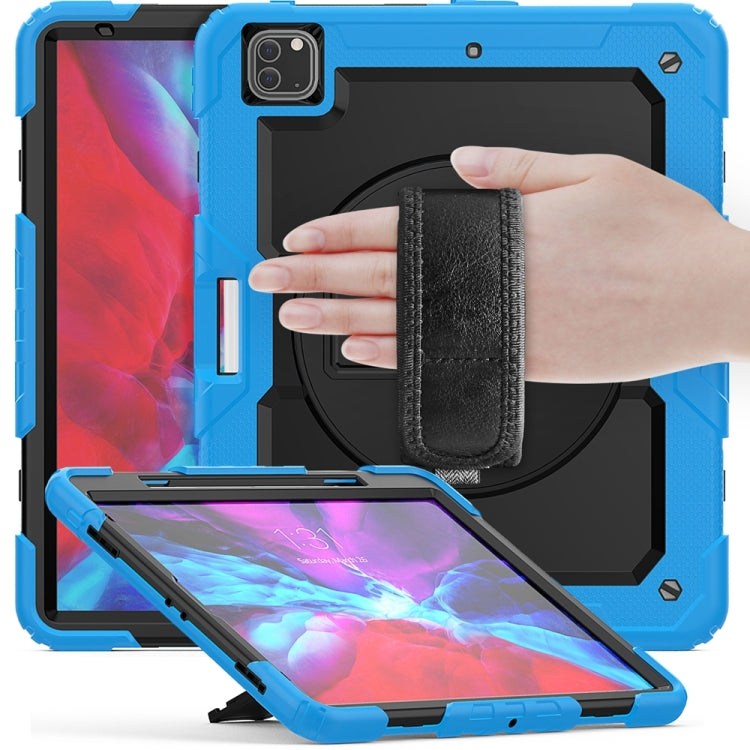 For iPad Pro 13 2024 Silicone Hybrid PC Tablet Protective Case(Black+Light Blue) - iPad Pro 13 2024 Cases by PMC TechLife | Online Shopping South Africa | PMC TechLife | Buy Now Pay Later Mobicred