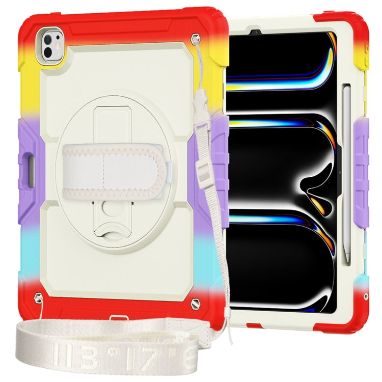 For iPad Pro 13 2024 Silicone Hybrid PC Tablet Protective Case(Rainbow Red) - iPad Pro 13 2024 Cases by PMC TechLife | Online Shopping South Africa | PMC TechLife | Buy Now Pay Later Mobicred