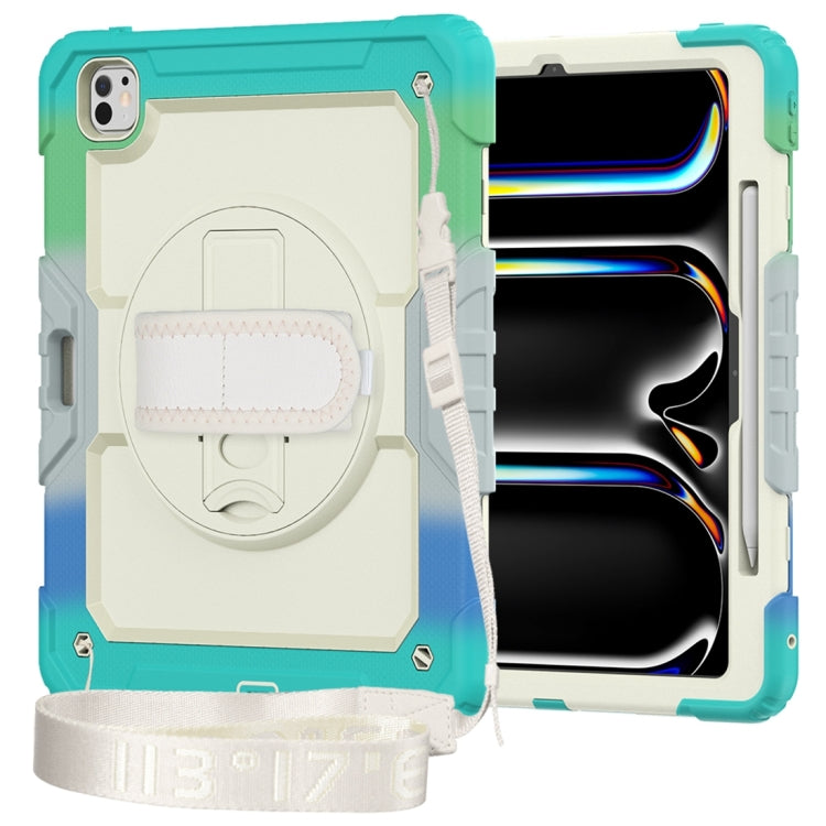 For iPad Pro 13 2024 Silicone Hybrid PC Tablet Protective Case(Rainbow Blue) - free shipping - PMC TechLife - Order now!