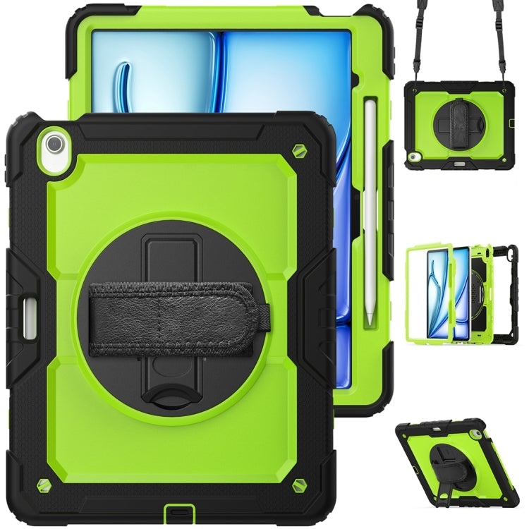 For iPad Air 13 2024 / Air 13 2025 Silicone Hybrid PC Tablet Protective Case(Yellow Green+Black) - iPad Air 13 2025 / 2024 Cases by PMC TechLife | Online Shopping South Africa | PMC TechLife | Buy Now Pay Later Mobicred