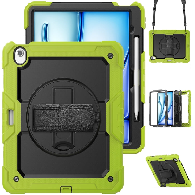 For iPad Air 13 2024 Silicone + PC Tablet Protective Case(Black+Yellow Green) - iPad Air 13 2024 Cases by PMC TechLife | Online Shopping South Africa | PMC TechLife | Buy Now Pay Later Mobicred