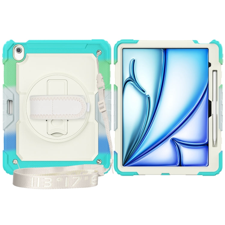 For iPad Air 13 2024 / Air 13 2025 Silicone Hybrid PC Tablet Protective Case(Rainbow Blue) - iPad Air 13 2025 / 2024 Cases by PMC TechLife | Online Shopping South Africa | PMC TechLife | Buy Now Pay Later Mobicred