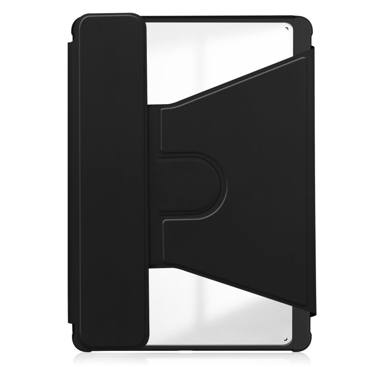 For iPad Pro 11 2024 Transparent Rotation Smart Leather Tablet Case with Keyboard(Black) - iPad Pro 11 2024 Cases by PMC TechLife | Online Shopping South Africa | PMC TechLife | Buy Now Pay Later Mobicred
