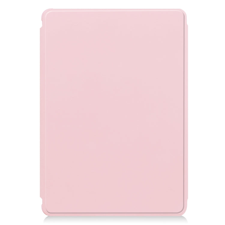 For iPad Air 11 2024 Transparent Rotation Smart Leather Tablet Case with Keyboard(Pink) - iPad Air 11 2024 Cases by PMC TechLife | Online Shopping South Africa | PMC TechLife | Buy Now Pay Later Mobicred