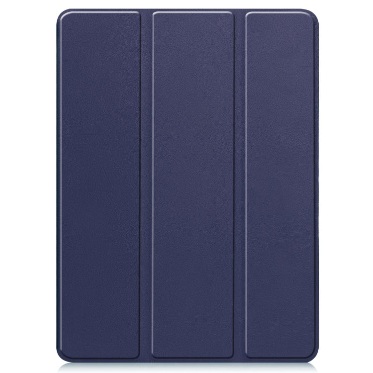 For iPad Pro 11 2024 Custer TPU Pure Color 3-Fold Holder Smart Leather Tablet Case with Pen Tray(Dark Blue) - iPad Pro 11 2024 Cases by PMC TechLife | Online Shopping South Africa | PMC TechLife | Buy Now Pay Later Mobicred