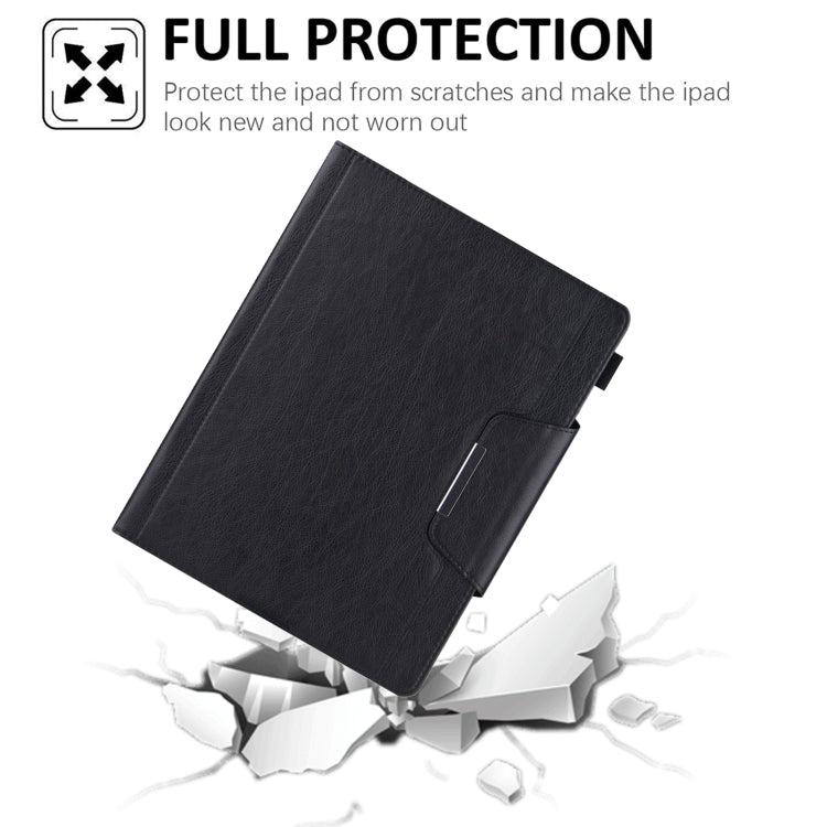 For iPad Pro 13 2024 Solid Color Metal Buckle Leather Smart Tablet Case(Black) - iPad Pro 13 2024 Cases by PMC TechLife | Online Shopping South Africa | PMC TechLife | Buy Now Pay Later Mobicred