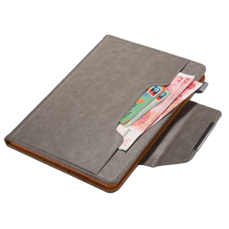 For iPad Pro 13 2024 Solid Color Metal Buckle Leather Smart Tablet Case(Grey) - iPad Pro 13 2024 Cases by PMC TechLife | Online Shopping South Africa | PMC TechLife | Buy Now Pay Later Mobicred