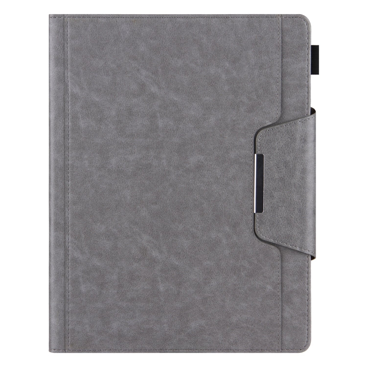 For iPad Pro 11 2024 Solid Color Metal Buckle Leather Smart Tablet Case(Grey) - iPad Pro 11 2024 Cases by PMC TechLife | Online Shopping South Africa | PMC TechLife | Buy Now Pay Later Mobicred