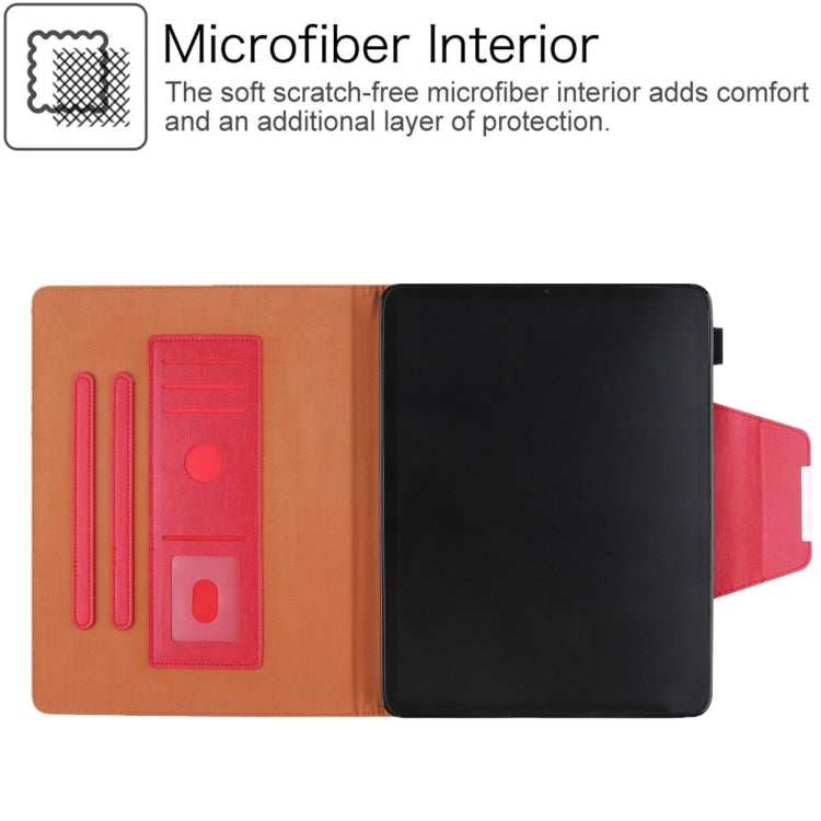 For iPad Pro 11 2024 Solid Color Metal Buckle Leather Smart Tablet Case(Red) - iPad Pro 11 2024 Cases by PMC TechLife | Online Shopping South Africa | PMC TechLife | Buy Now Pay Later Mobicred