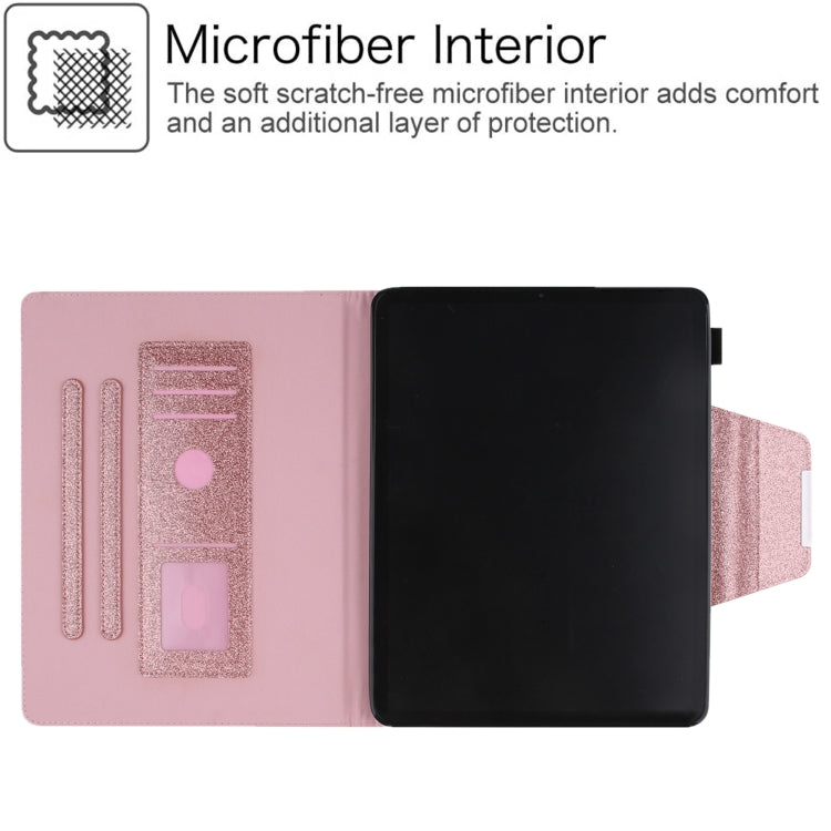 For iPad Pro 11 2024 Glitter Metal Buckle Leather Smart Tablet Case(Rose Gold) - free shipping - PMC TechLife - Order now!