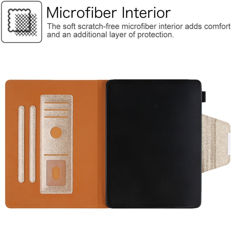 For iPad Pro 11 2024 Glitter Metal Buckle Leather Smart Tablet Case(Gold) - free shipping - PMC TechLife - Order now!