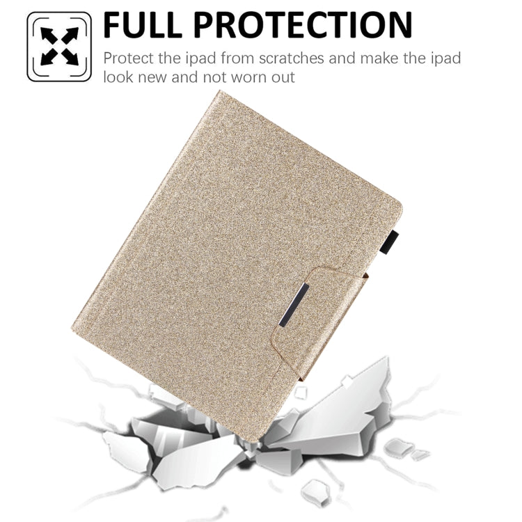 For iPad Pro 11 2024 Glitter Metal Buckle Leather Smart Tablet Case(Gold) - free shipping - PMC TechLife - Order now!