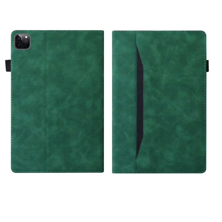 For iPad Pro 13 2024 Splicing Shockproof Leather Tablet Case(Green) - iPad Pro 13 2024 Cases by PMC TechLife | Online Shopping South Africa | PMC TechLife | Buy Now Pay Later Mobicred