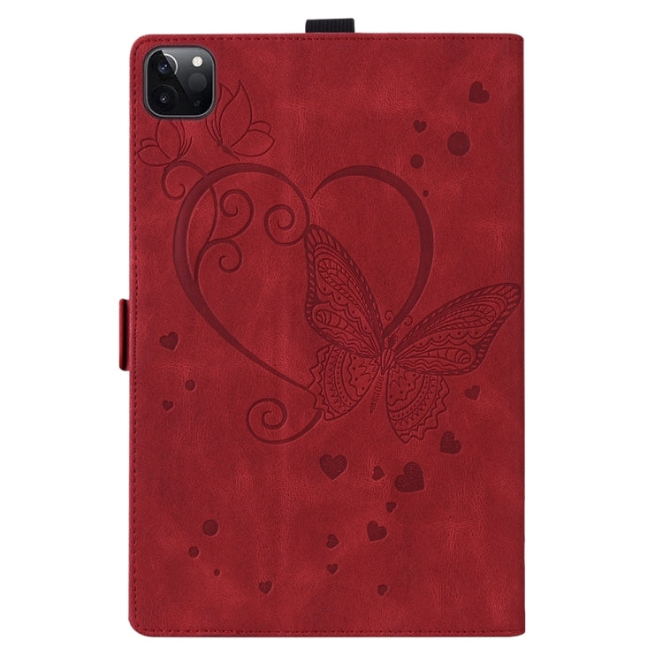 For iPad Pro 13 2024 Love Butterfly Embossed Leather Tablet Case(Red) - iPad Pro 13 2024 Cases by PMC TechLife | Online Shopping South Africa | PMC TechLife | Buy Now Pay Later Mobicred