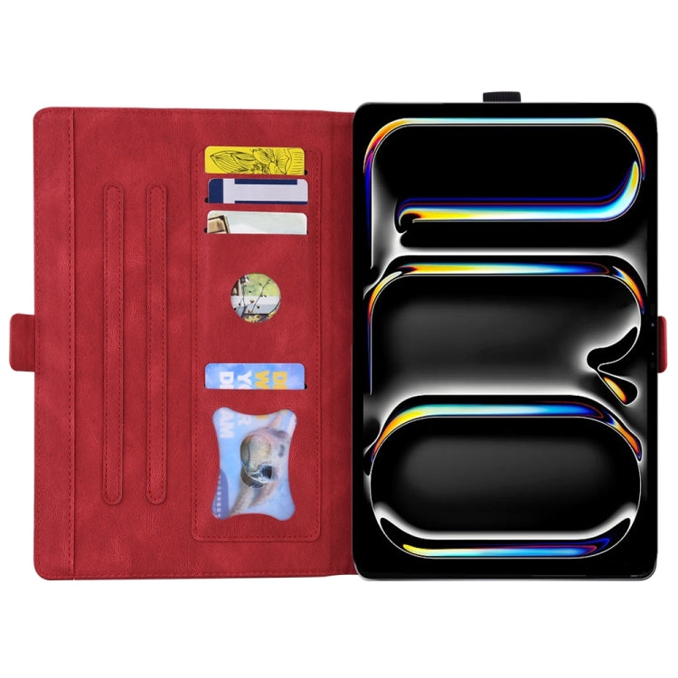 For iPad Pro 13 2024 Love Butterfly Embossed Leather Tablet Case(Red) - iPad Pro 13 2024 Cases by PMC TechLife | Online Shopping South Africa | PMC TechLife | Buy Now Pay Later Mobicred