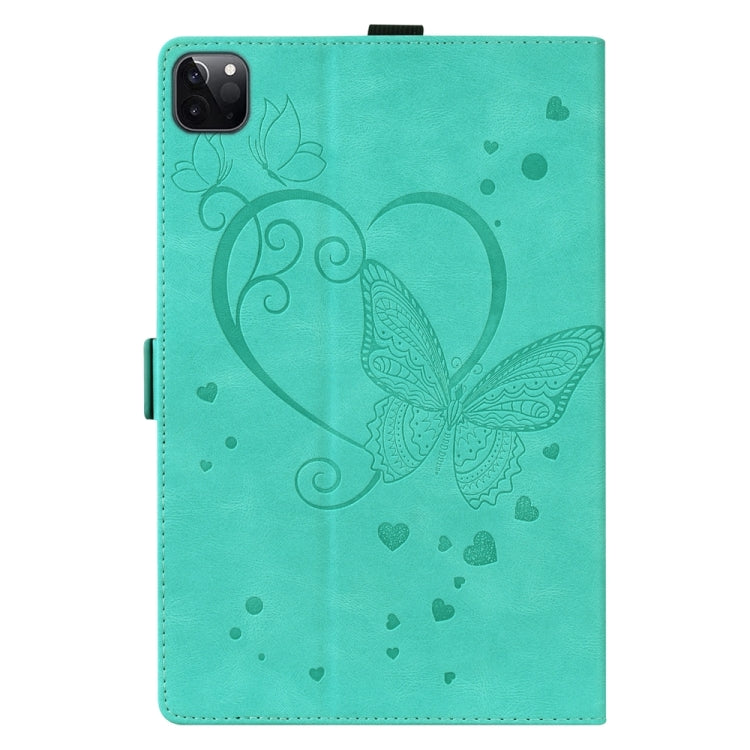 For iPad Pro 13 2024 Love Butterfly Embossed Leather Tablet Case(Mint Green) - iPad Pro 13 2024 Cases by PMC TechLife | Online Shopping South Africa | PMC TechLife | Buy Now Pay Later Mobicred