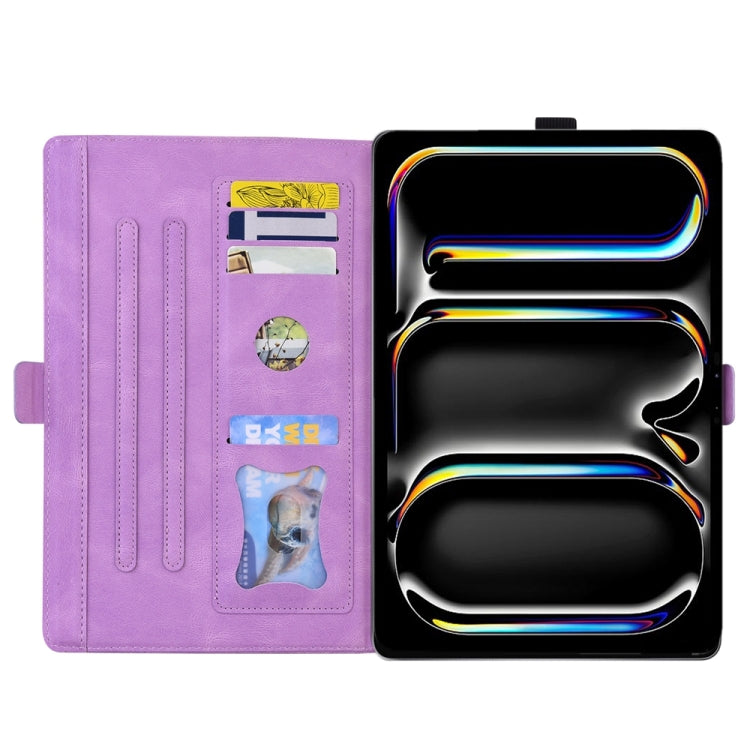 For iPad Pro 13 2024 Love Butterfly Embossed Leather Tablet Case(Purple) - iPad Pro 13 2024 Cases by PMC TechLife | Online Shopping South Africa | PMC TechLife | Buy Now Pay Later Mobicred