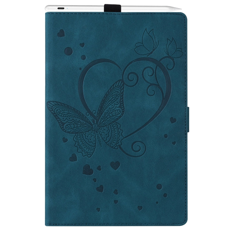 For iPad Pro 11 2024 Love Butterfly Embossed Leather Tablet Case(Blue) - iPad Pro 11 2024 Cases by PMC TechLife | Online Shopping South Africa | PMC TechLife | Buy Now Pay Later Mobicred