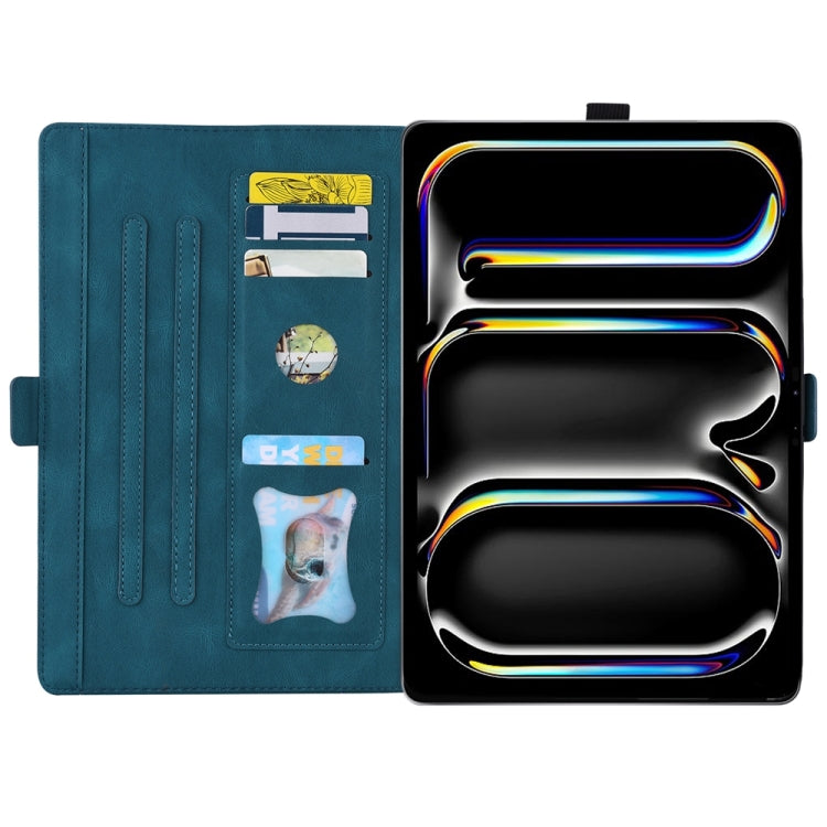 For iPad Pro 11 2024 Love Butterfly Embossed Leather Tablet Case(Blue) - iPad Pro 11 2024 Cases by PMC TechLife | Online Shopping South Africa | PMC TechLife | Buy Now Pay Later Mobicred