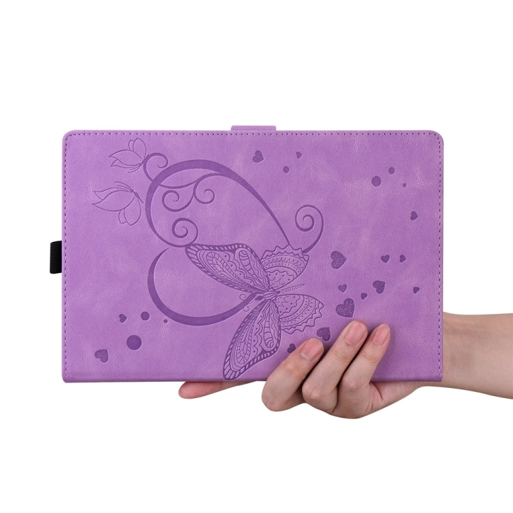 For iPad Pro 11 2024 Love Butterfly Embossed Leather Tablet Case(Purple) - iPad Pro 11 2024 Cases by PMC TechLife | Online Shopping South Africa | PMC TechLife | Buy Now Pay Later Mobicred