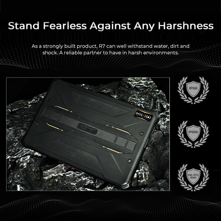 HOTWAV Tab R7 Rugged Tablet, 6GB+256GB, 10.1 inch Android 13 Unisoc Tiger T606 Octa Core 4G Network, Global Version with Google Play(Black Orange) - free shipping - PMC TechLife - Order now!