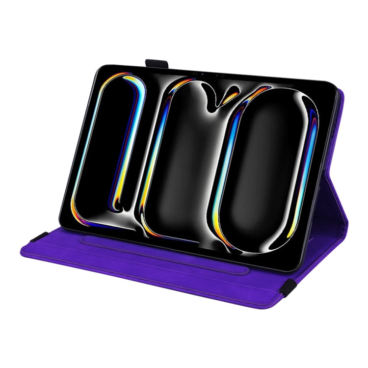 For iPad Pro 13 2024 Calf Texture Embossed Leather Tablet Case(Purple) - iPad Pro 13 2024 Cases by PMC TechLife | Online Shopping South Africa | PMC TechLife | Buy Now Pay Later Mobicred