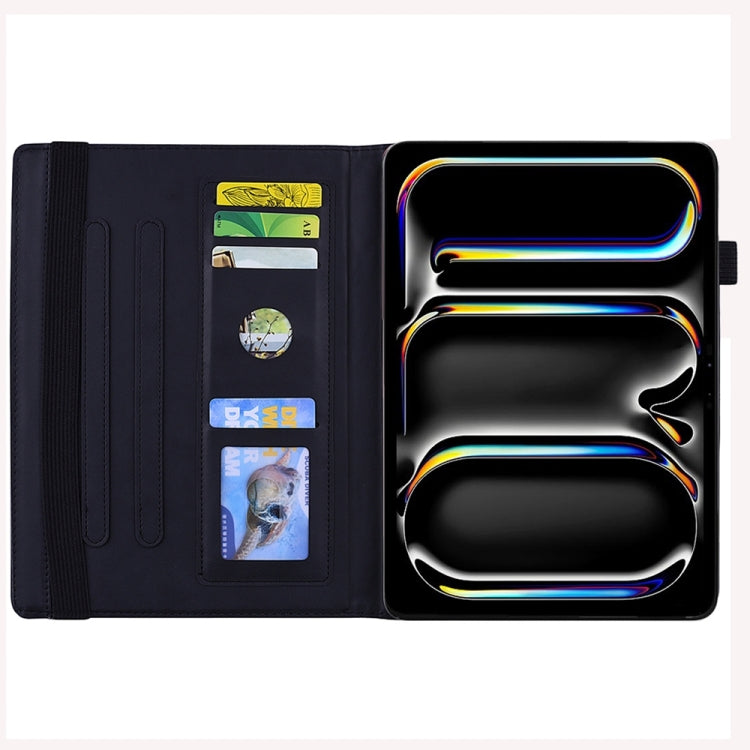 For iPad Pro 11 2024 Calf Texture Embossed Leather Tablet Case(Black) - iPad Pro 11 2024 Cases by PMC TechLife | Online Shopping South Africa | PMC TechLife | Buy Now Pay Later Mobicred