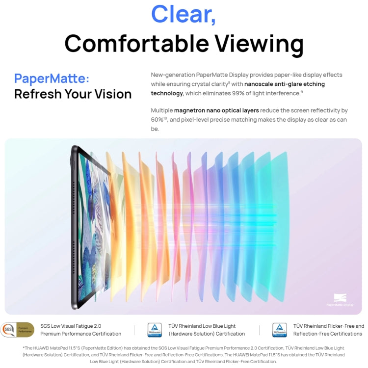 HUAWEI MatePad 11.5S WIFI Tablet PC, 8GB+256GB, HarmonyOS 4.2 Hisilicon Kirin 9000WM, Not Support Google Play(Grey) - free shipping - PMC TechLife - Order now!