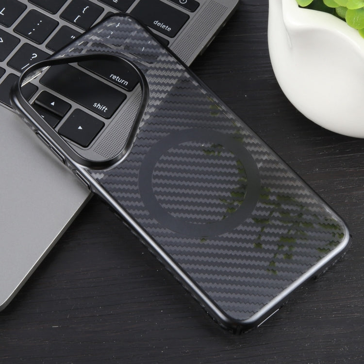 For Huawei Pura 70 6D Plated Carbon Fiber Clear Magsafe PC Phone Case(Starry Black) - Huawei Cases by PMC Jewellery | Online Shopping South Africa | PMC Jewellery | Buy Now Pay Later Mobicred