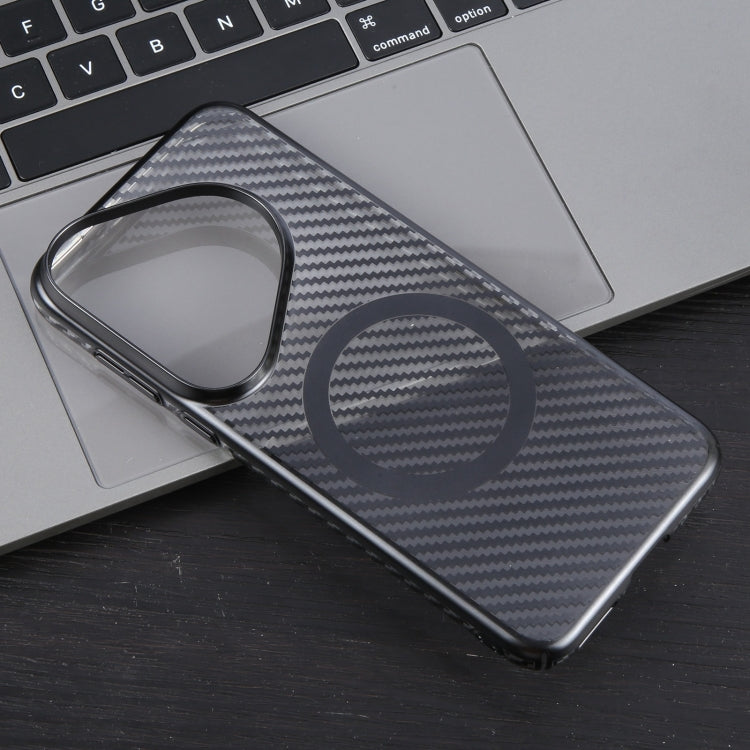 For Huawei Pura 70 6D Plated Carbon Fiber Clear Magsafe PC Phone Case(Starry Black) - Huawei Cases by PMC Jewellery | Online Shopping South Africa | PMC Jewellery | Buy Now Pay Later Mobicred