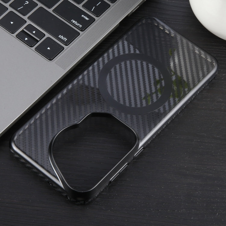 For Huawei Pura 70 Ultra 6D Plated Carbon Fiber Clear Magsafe PC Phone Case(Starry Black) - Huawei Cases by PMC Jewellery | Online Shopping South Africa | PMC Jewellery | Buy Now Pay Later Mobicred