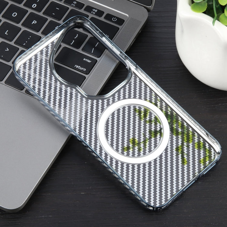 For Huawei Pura 70 Ultra 6D Plated Carbon Fiber Clear Magsafe PC Phone Case(Dream Blue) - Huawei Cases by PMC Jewellery | Online Shopping South Africa | PMC Jewellery | Buy Now Pay Later Mobicred