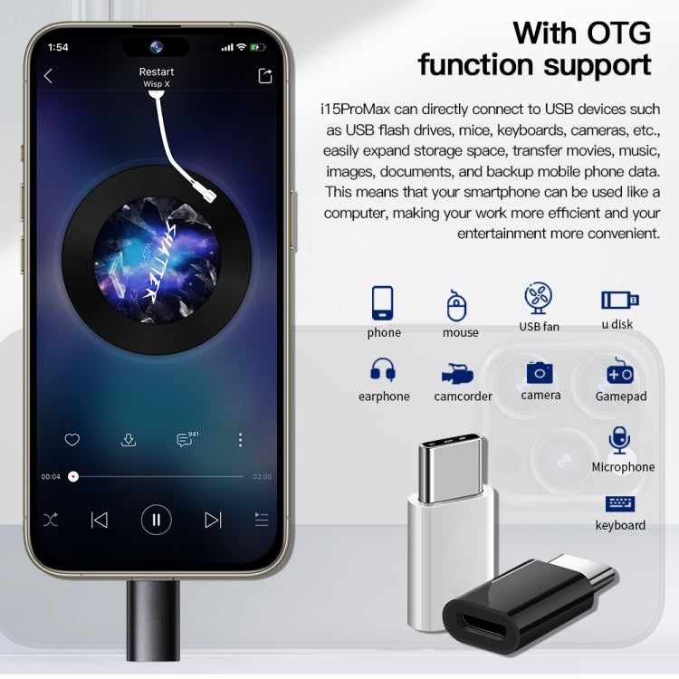 i15 Pro Max / Q5A, 6GB+128GB, 6.5 inch Screen, Face Identification, Android 10 MTK6762 Octa Core, OTG, NFC, Network: 4G, Dual SIM(Titanium White) -  by PMC TechLife | Online Shopping South Africa | PMC TechLife
