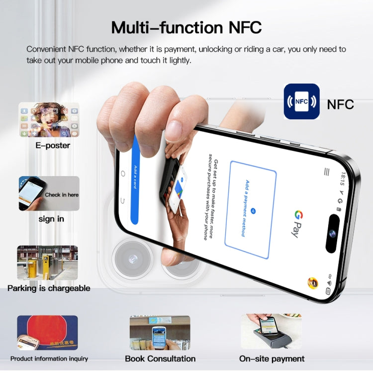 i15 Pro Max / Q5A, 6GB+128GB, 6.5 inch Screen, Face Identification, Android 10 MTK6762 Octa Core, OTG, NFC, Network: 4G, Dual SIM(Titanium Black) -  by PMC TechLife | Online Shopping South Africa | PMC TechLife