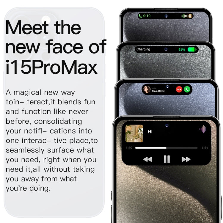 i15 Pro Max / Q5A, 6GB+128GB, 6.5 inch Screen, Face Identification, Android 10 MTK6762 Octa Core, OTG, NFC, Network: 4G, Dual SIM(Titanium White) -  by PMC TechLife | Online Shopping South Africa | PMC TechLife