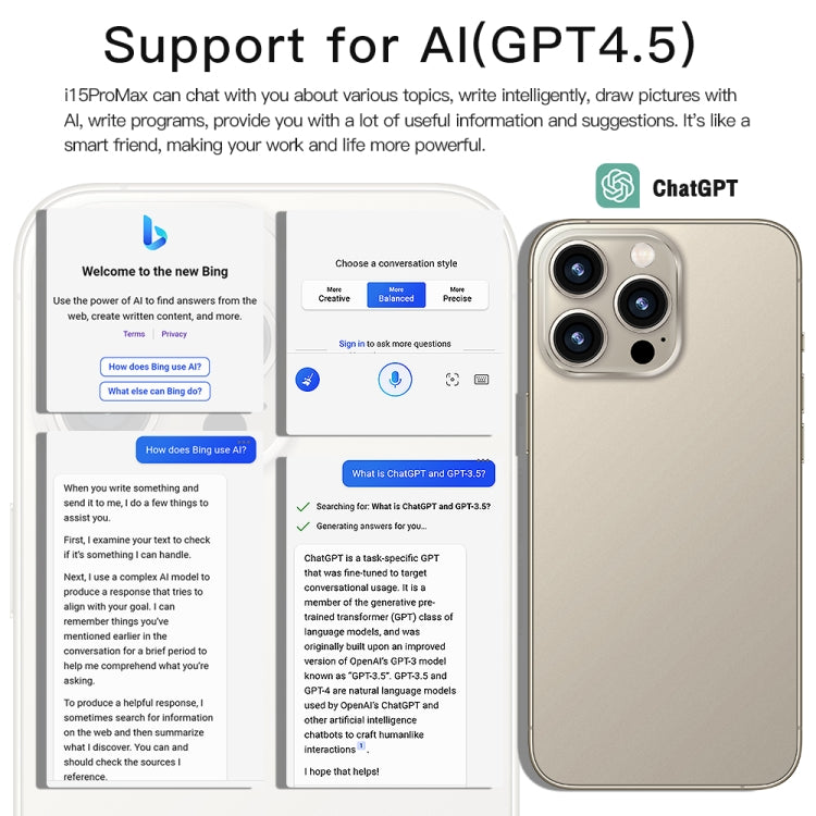 i15 Pro Max / Q5A, 6GB+128GB, 6.5 inch Screen, Face Identification, Android 10 MTK6762 Octa Core, OTG, NFC, Network: 4G, Dual SIM(Titanium Black) -  by PMC TechLife | Online Shopping South Africa | PMC TechLife